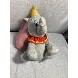 Disney Dumbo Plush Elephant 14in Kohls Cares Stuffed Animal Gray Soft